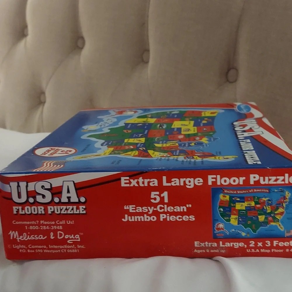 Melissa & Doug U.S.A Map Jumbo Floor Puzzle 51 Pcs